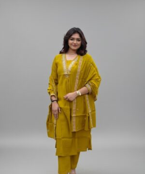 Pure Mull Chhanderi 3 Piece