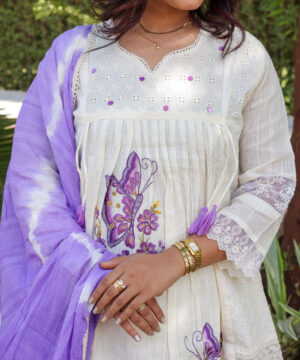 cotton peplum three piece