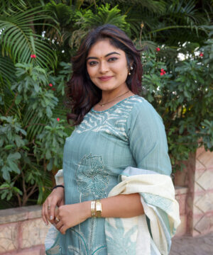 cotton digital handwork three piece