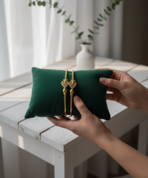 Elegant Gold-Finish Designer Bangles (Pair)